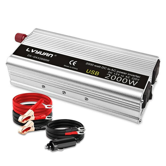 Power Inverter 800W / 2000W – 12V DC to 240V AC Caravan Converter with USB