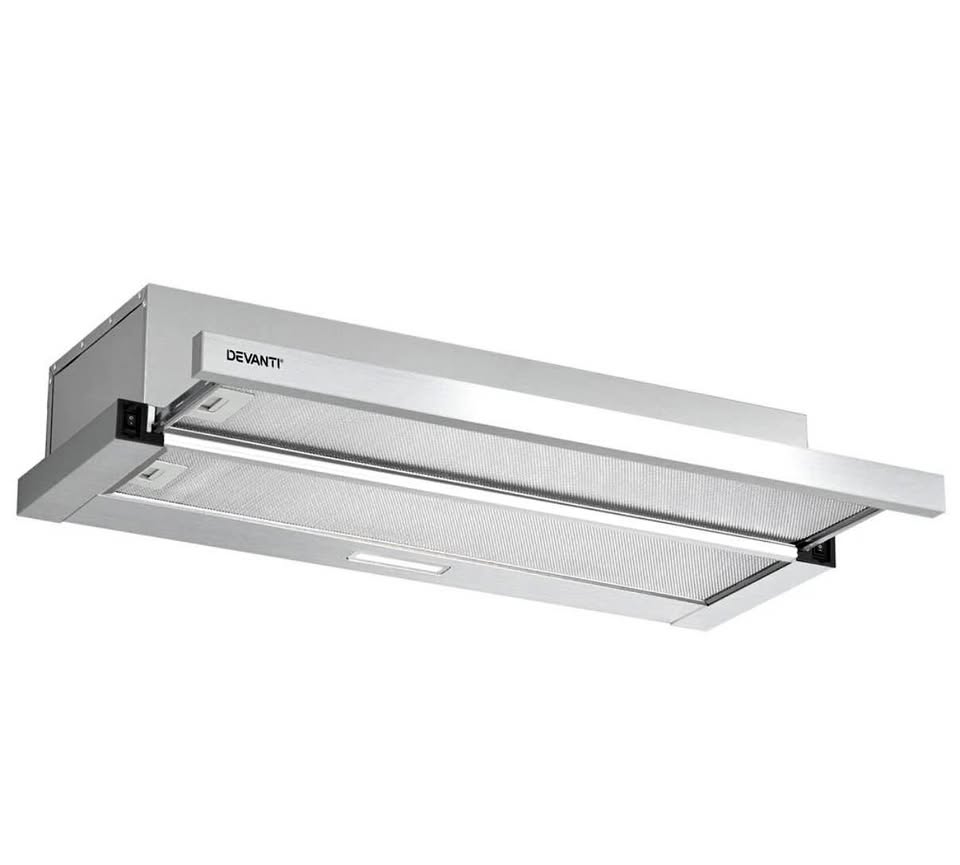 900mm Slide Out Range Hood – Stainless Steel Kitchen Canopy