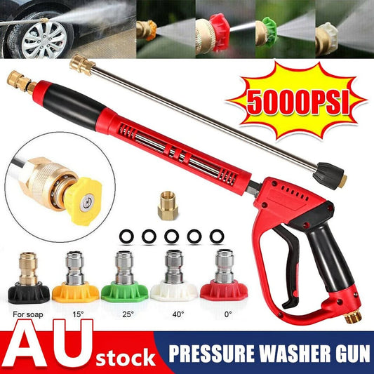 5000PSI High Pressure Washer Gun Adjustable Nozzle Water Spray Car Cleaning Tool