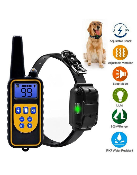 Electric Training Dogs Pet E-Collar Obedience Rechargeable Remote Anti Bark LCD