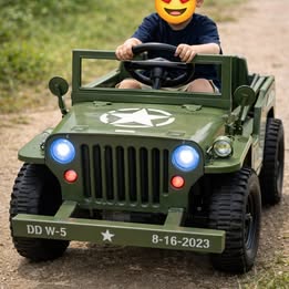 Kids Ride On Car Electric Toys Cars Headlight Music Remote Control Green