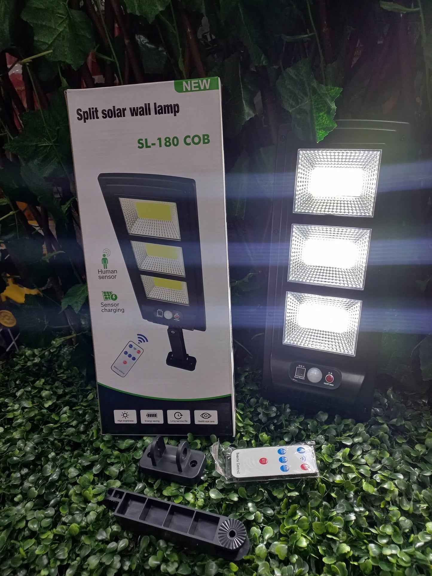 LED Split Solar Flood Light Street Light with Motion Sensor & Remote Outdoor
