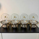Elegant Gold & Stainless Buffet Server / Chafer Dish new