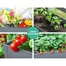 Greenfingers Garden Bed Galvanised Steel Raised Planter Box 100X80X30CM
