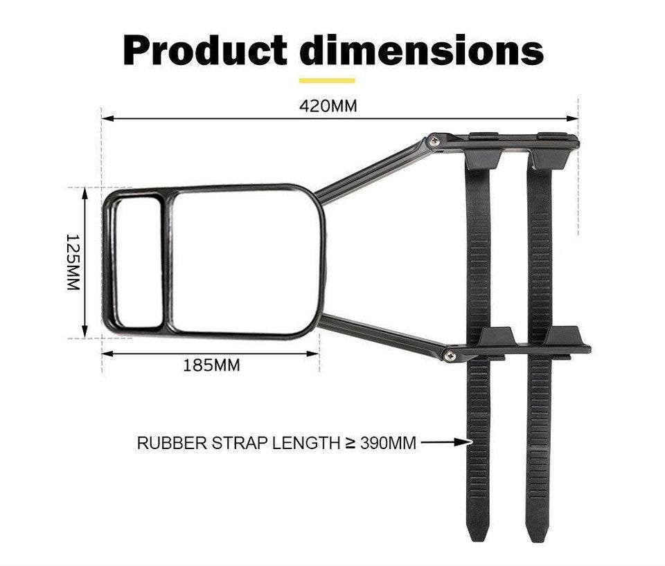 2 pcs universal towing mirror