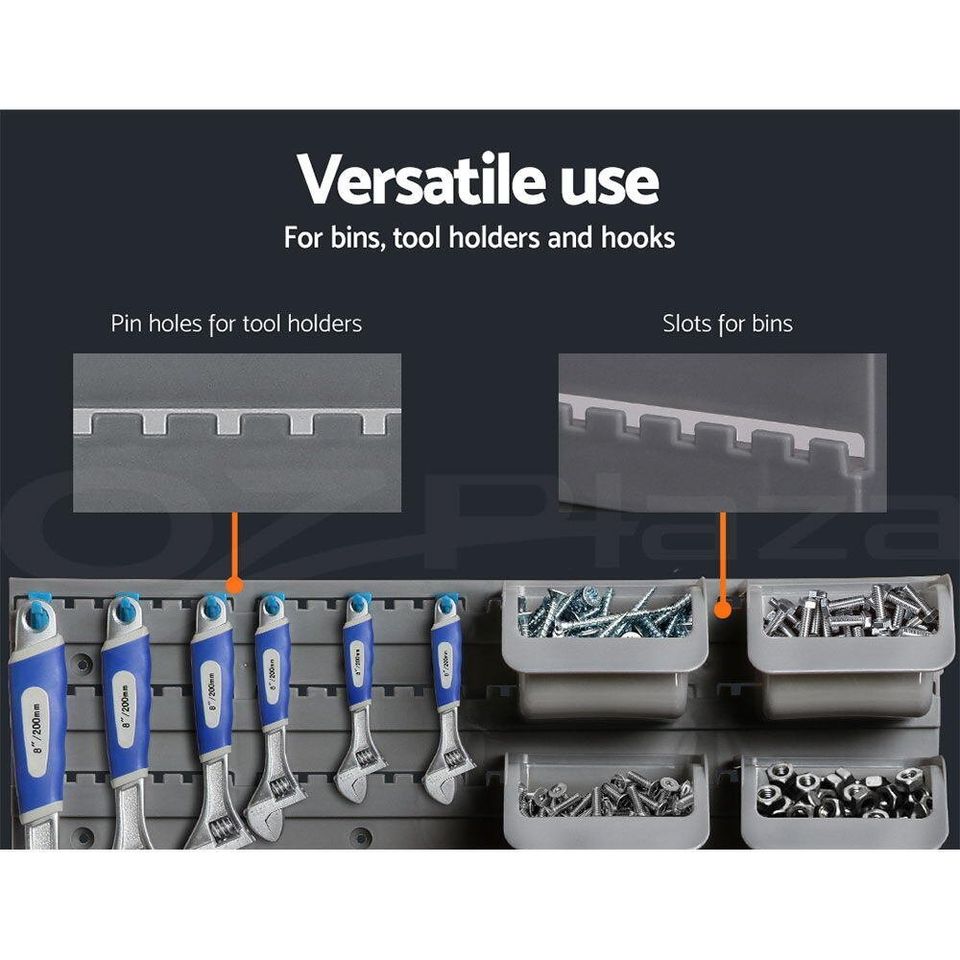 44 Storage Bin Rack Wall Mounted Tools Parts Garage Shelving Organiser