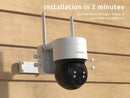Solar Security Camera Battery Powered Outdoor Wireless Wifi CCTV PTZ Camera IP