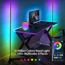 RGB LED Floor Corner Lamp Light Stand Bluetooth Remote Streaming Gaming Decor