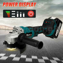 Cordless Impact Driver Wrench Angle Grinder Combo with 2x Battery