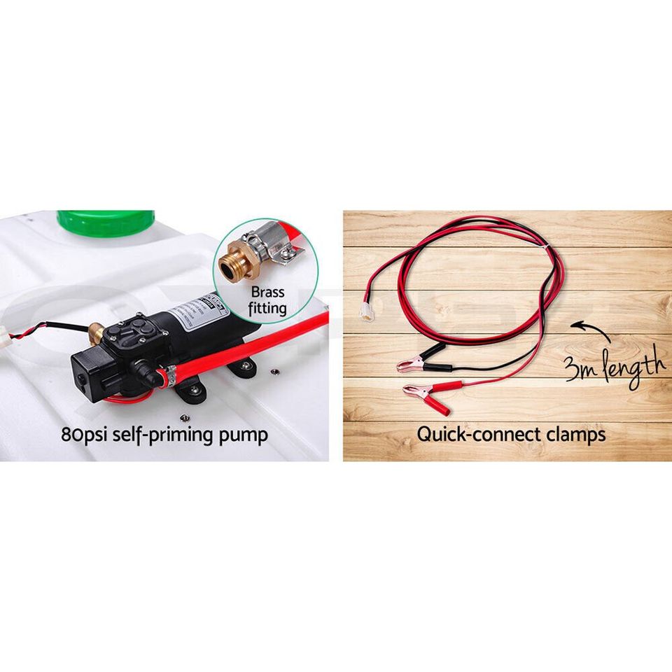 Weed Sprayer 50L Garden Spot Sprayer 12V ATV Pump Chemical Spray Tank