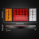 24V LED Trailer Tail Lights - 36-LED Stop, Turn, Signal, Brake, Reverse - Fits Truck/RV/Camper/Trailer, 2 Pcs