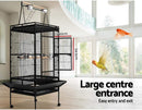 Large Bird & Pet Aviary Cage on Wheels, 81 × 76 × 173 cm