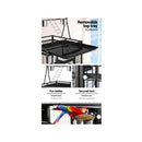 175cm Large Aviary Bird Cage with Wheeled Stand - Black Metal