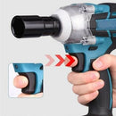 520Nm Cordless Impact Wrench Brushless Rattle Gun 1/2'' Drive & 2x Lithium Battery