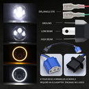 Pair 7" Inch LED Headlights Hi/Lo Beam DRL Projector Fit for JEEP JK GQ PATROL