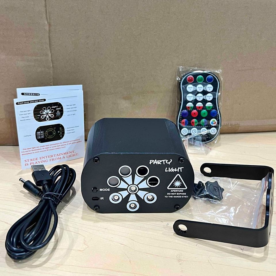 480 Patterns RGB Laser Projector LED Stage Lighting Disco Lights DJ Pa ...
