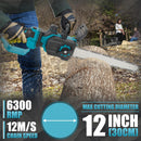 12-Inch Brushless Cordless Chainsaw 1000W - 18V Makita Compatible