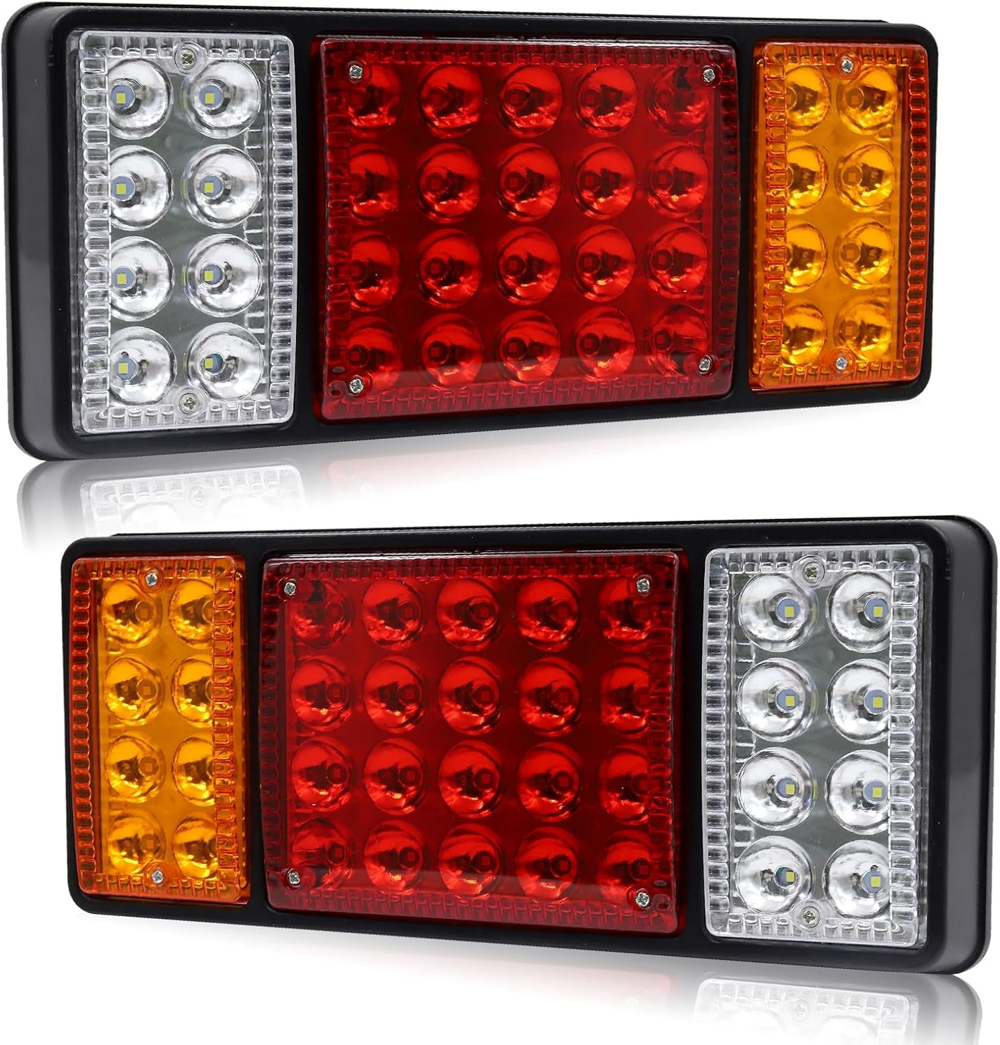 24V LED Trailer Tail Lights - 36-LED Stop, Turn, Signal, Brake, Reverse - Fits Truck/RV/Camper/Trailer, 2 Pcs