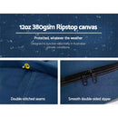 Weisshorn Swag King Single Camping Swags Canvas Free Standing Dome Tent Blue