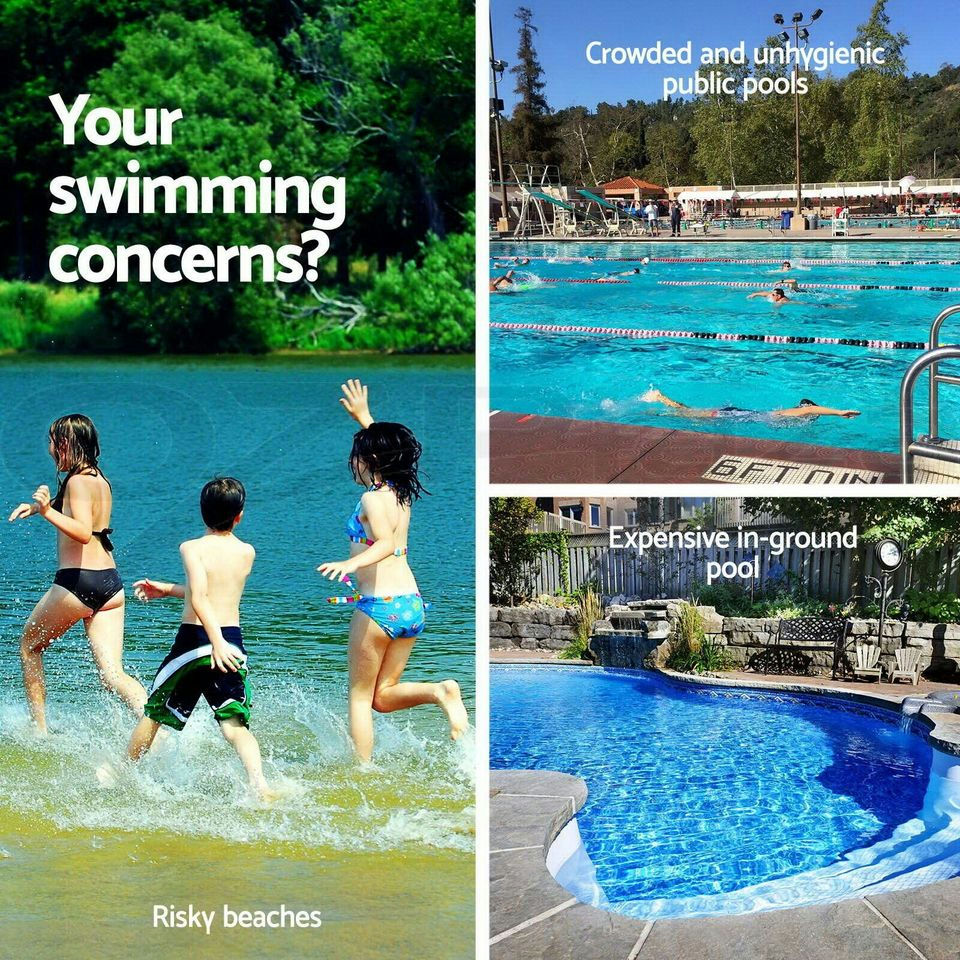 Bestway Swimming Pool above Ground Pools Steel Frame Rectangular
