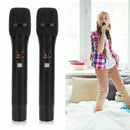 2PCS UHF Wireless Handheld Microphone System with Rechargeable Receiver Karaoke