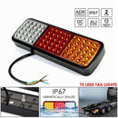 2Pcs 75 LED Tail Lights Trailer Ute Caravan Stop Indicator Rear Lamp Taillights