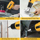 2000W Adjustable Electric Heat Gun Temperature Hot Air Heating Tool W/ 4 Nozzles