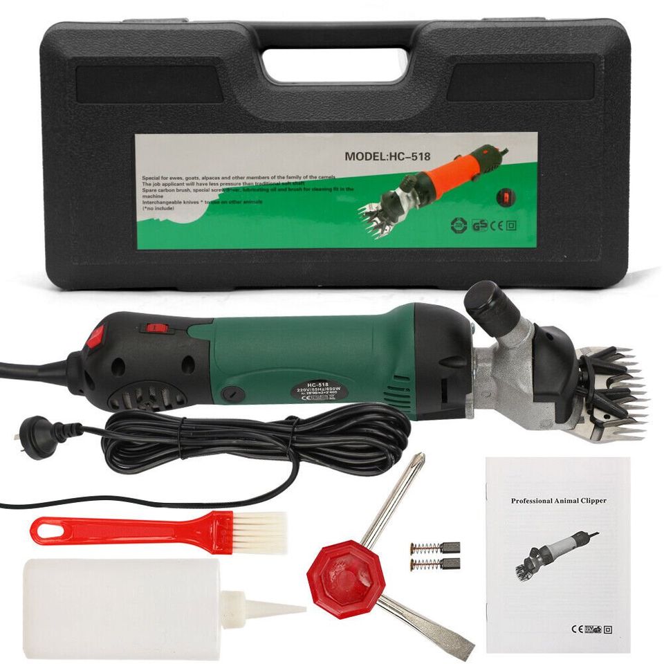Electric Sheep Shears Shearing Animal Clippers Farm Livestock Wool Carding 220V