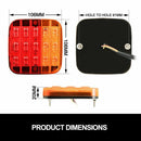 2x Square LED Trailer Tail Lights Stop Indicator Lamp Number Plate Light