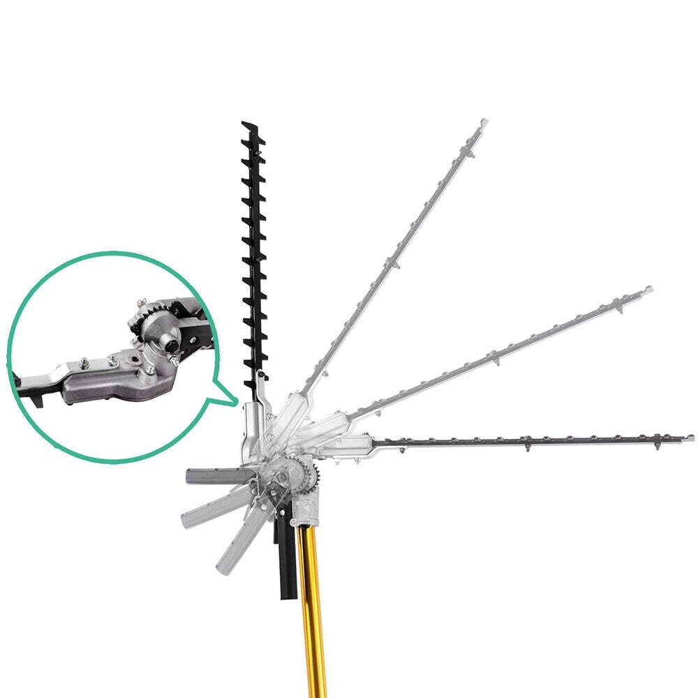 Pole Chainsaw 2 Stroke Petrol Tree Pruner Long Reach Saw 12 Inch Bar 2 In