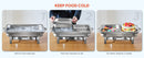2 Packs 4.5L Stainless Steel Chafing Dishs Bain Marie Buffet Food Warmer