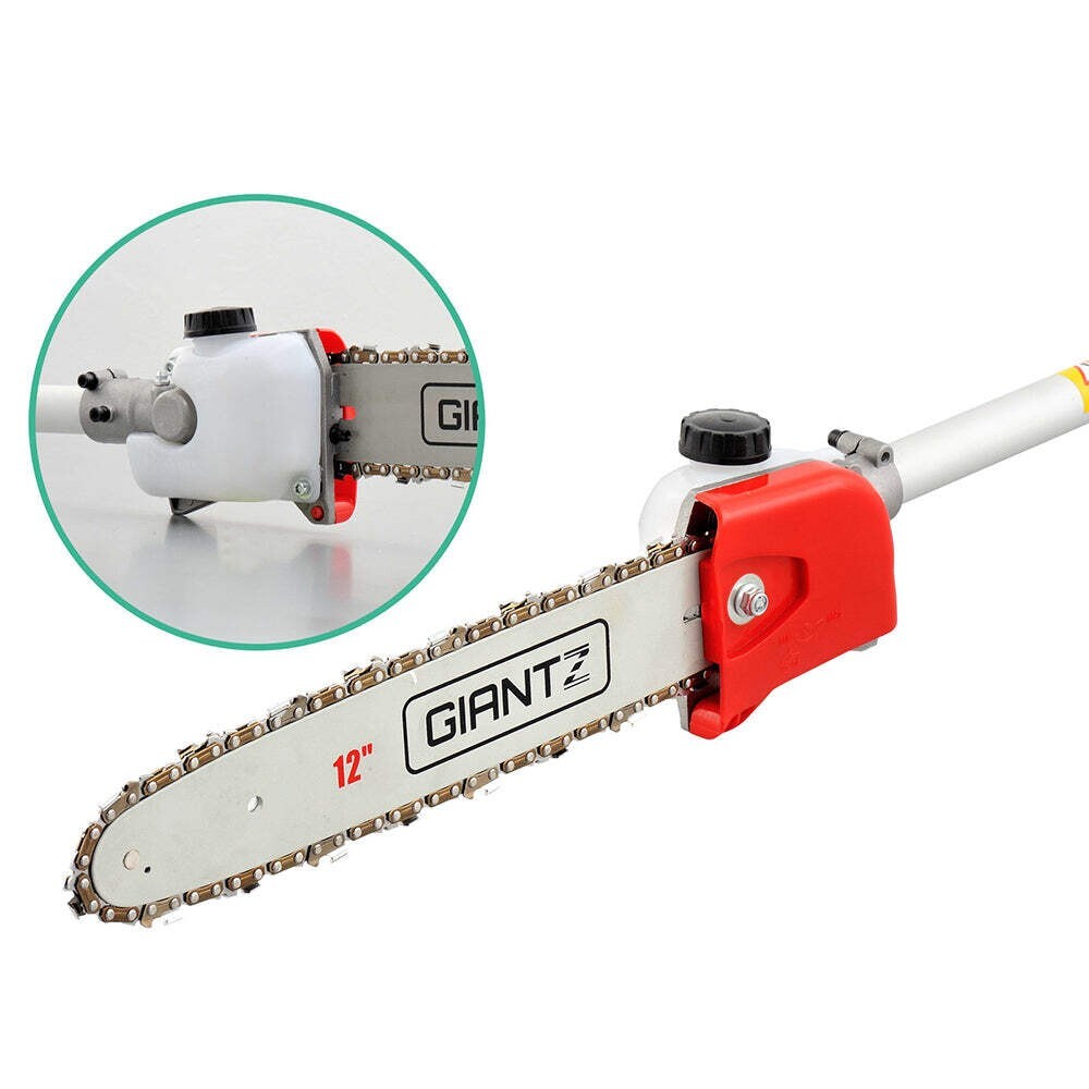 Pole Chainsaw 2 Stroke Petrol Tree Pruner Long Reach Saw 12 Inch Bar 2 In