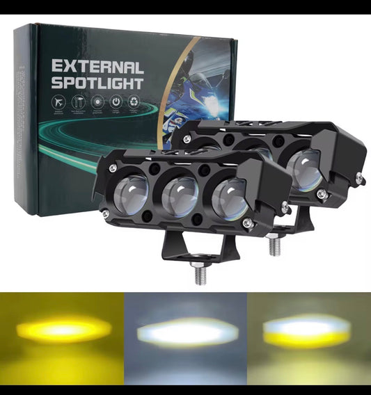 Motorcycle lights 2x amber white