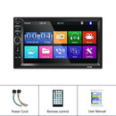 7" Double 2 DIN Bluetooth Head Unit Car Stereo Touch Screen Radio FM/TF/USB/AUX