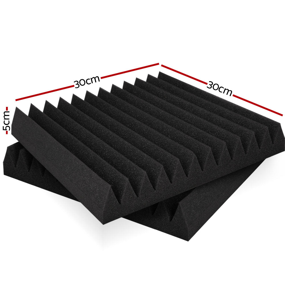 Acoustic Foam Studio Wedge Panels 30x30x5cm (20 Pack)