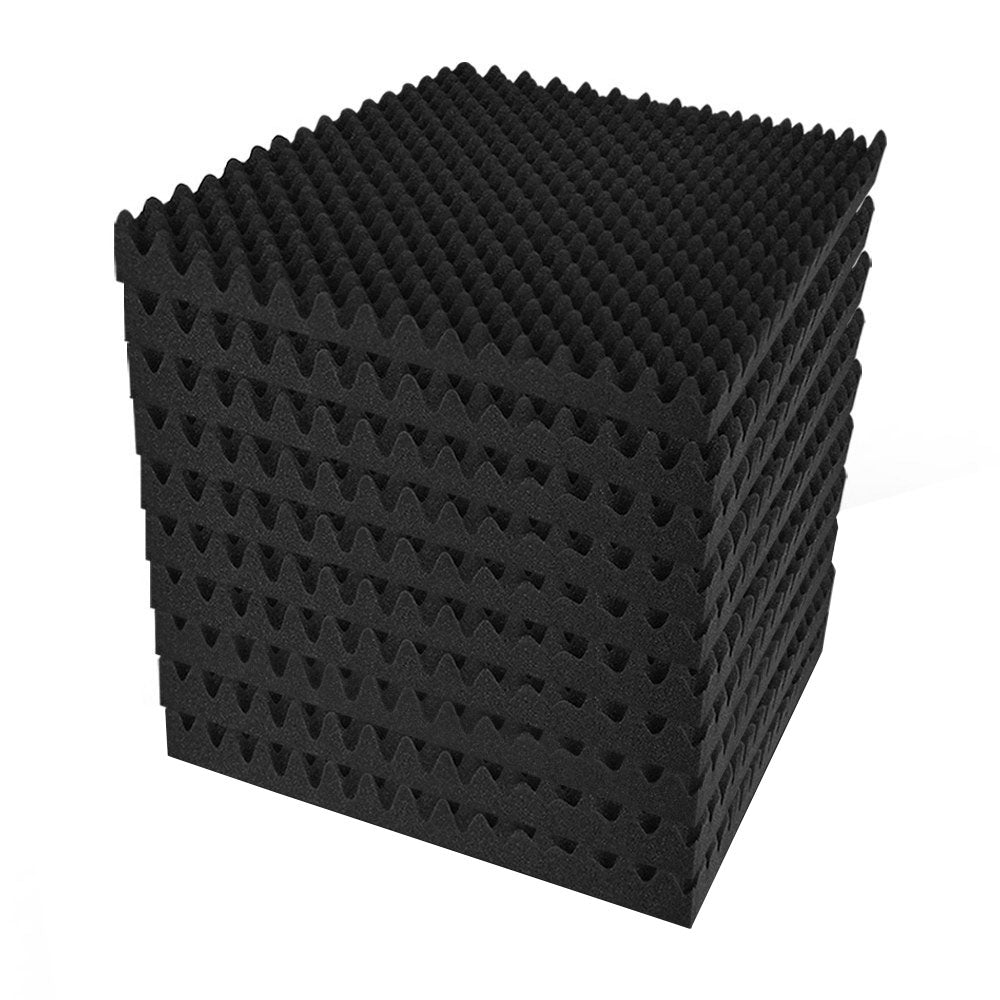 Acoustic Foam Panels, Eggshell 50x50x5cm (20 Pack)