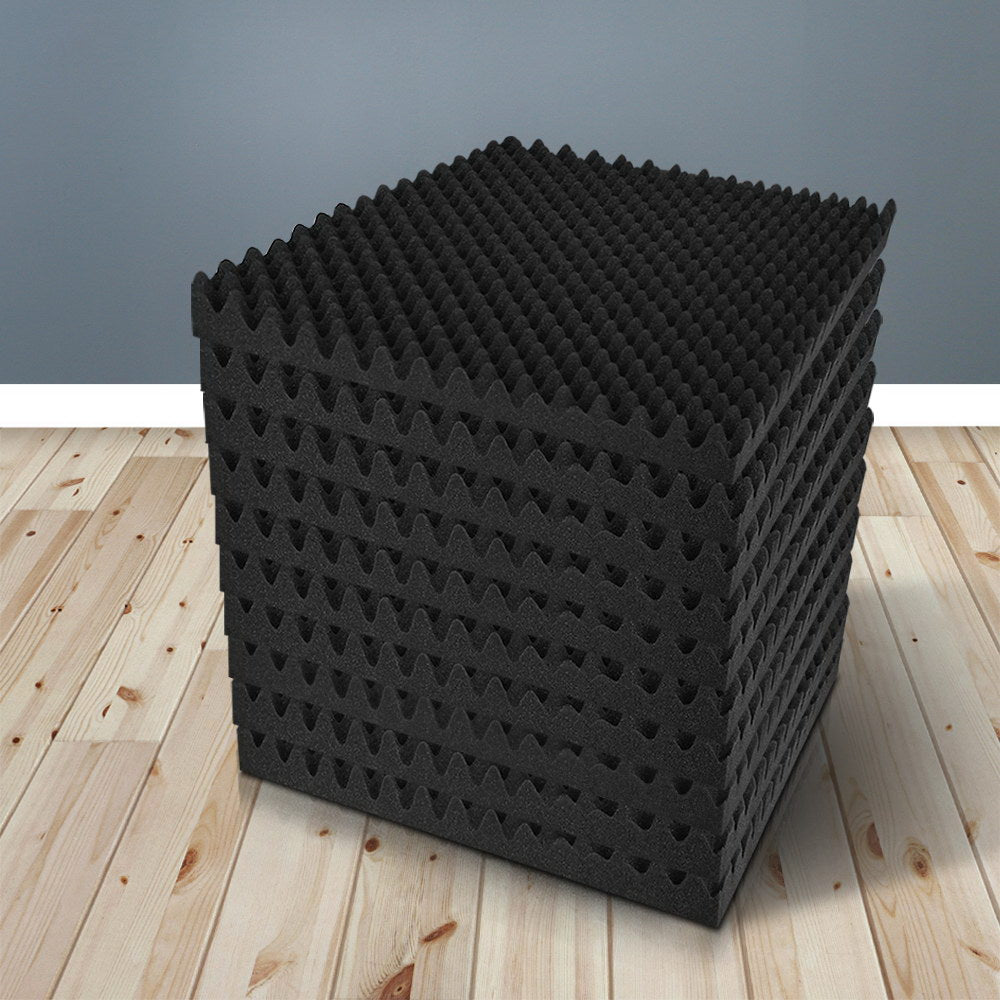 Acoustic Foam Panels, Eggshell 50x50x5cm (20 Pack)