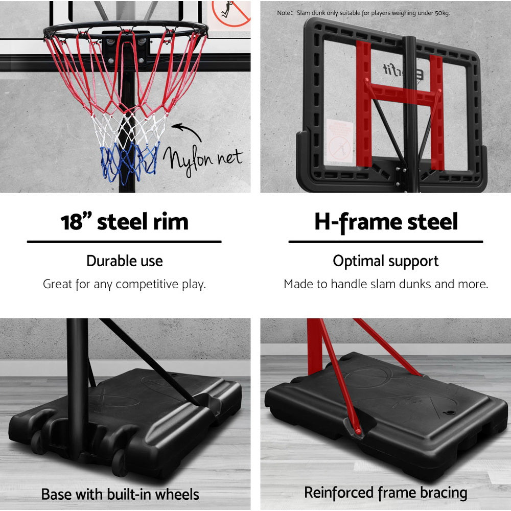 3.05m Portable Basketball Hoop Stand (Blue)