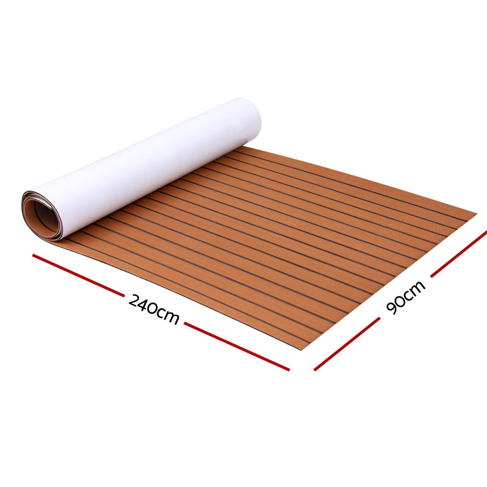 EVA Foam Boat Flooring Mat, 240 x 90cm (Dark Brown)