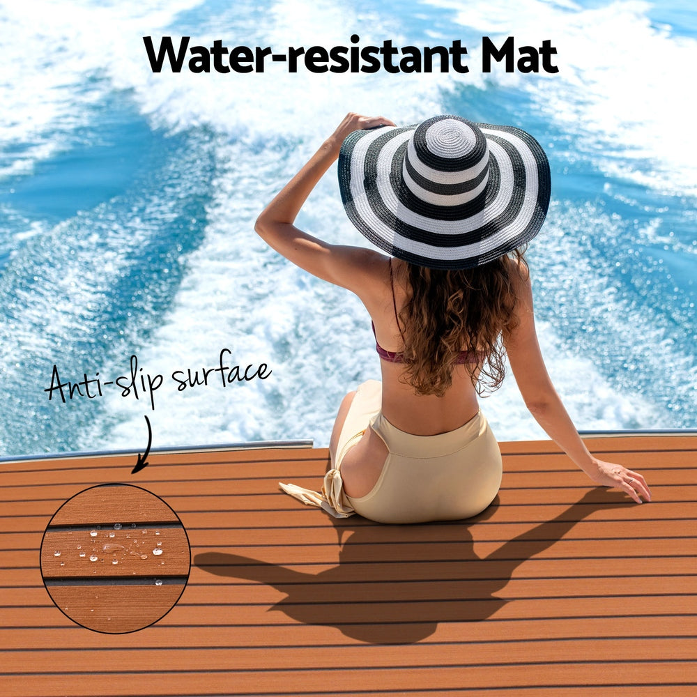 EVA Foam Boat Flooring Mat, 240 x 90cm (Dark Brown)