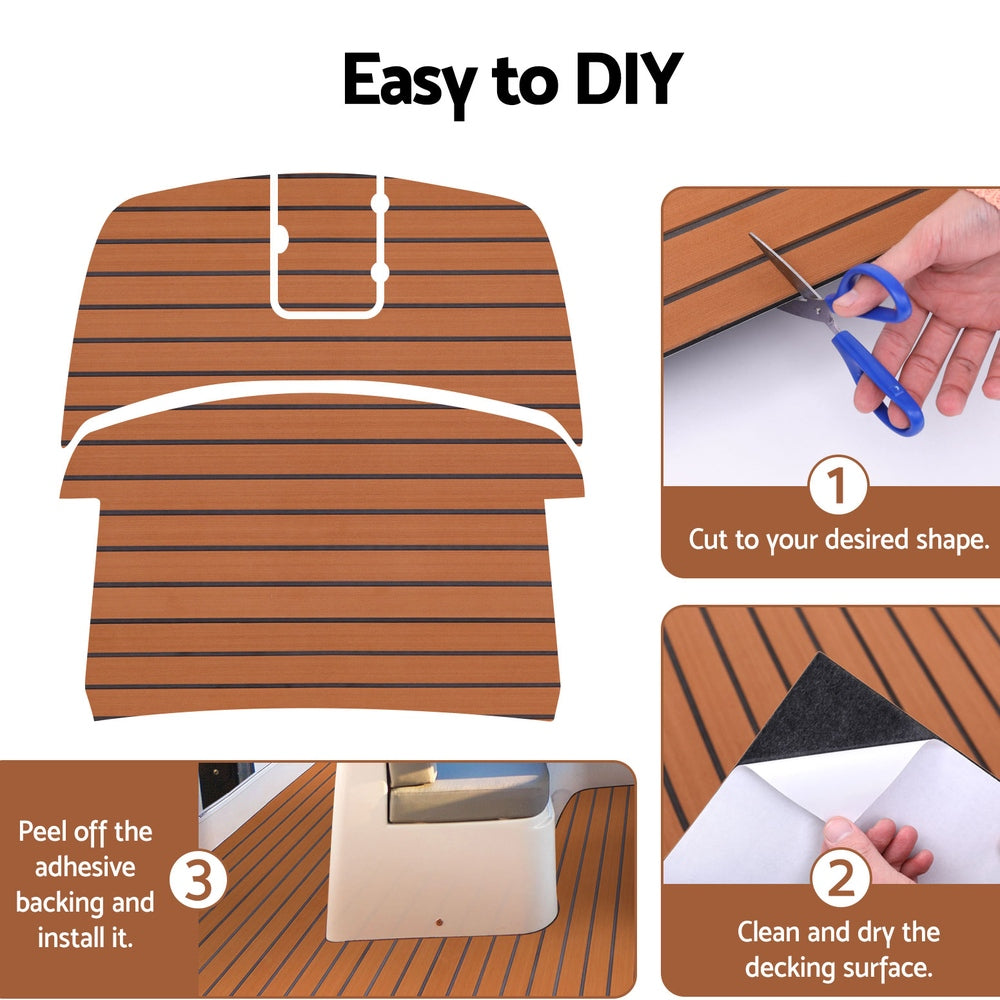 EVA Foam Boat Flooring Mat, 240 x 90cm (Dark Brown)