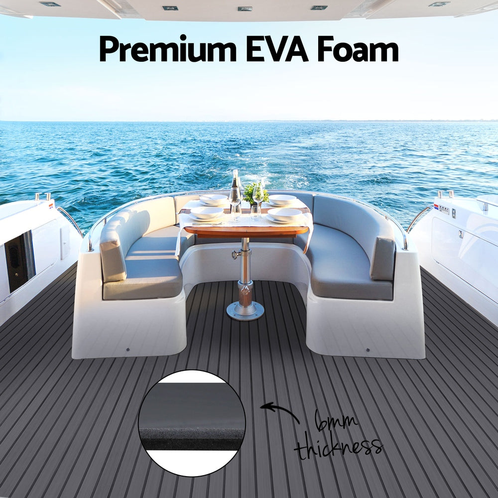 EVA Foam Boat Flooring Mat, 240 x 90cm (Dark Grey)