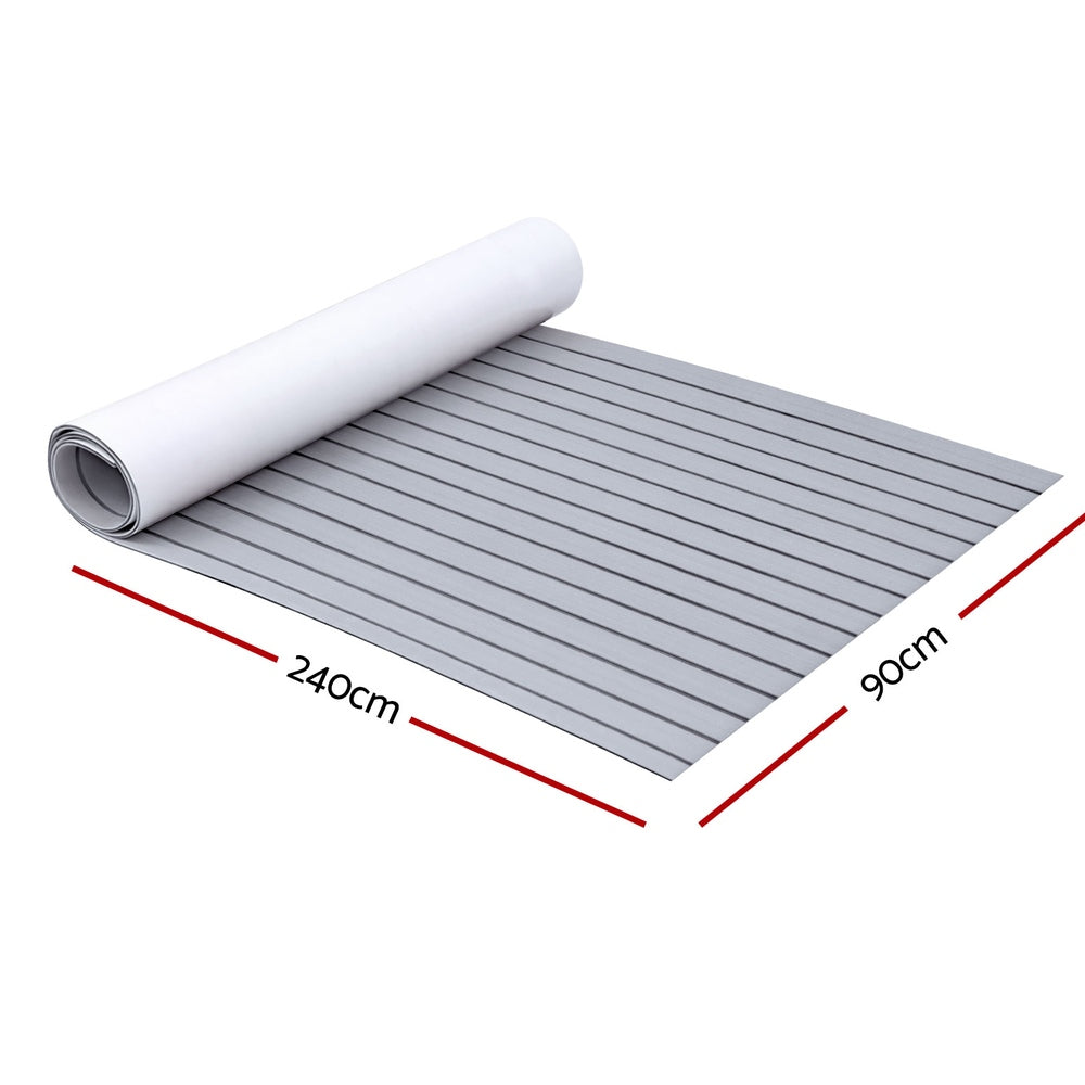 EVA Foam Boat Flooring Mat, 240 x 90cm (Light Grey)