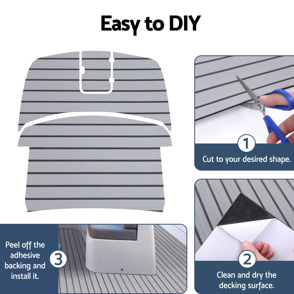 EVA Foam Boat Flooring Mat, 240 x 90cm (Light Grey)