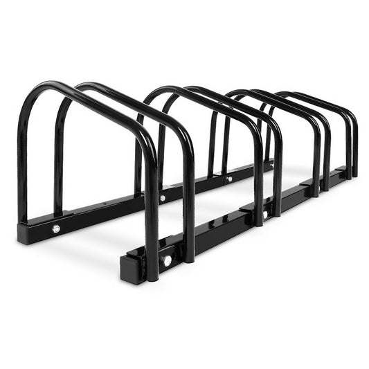 4 Bike Stand Rack, Floor Parking Storage (Black)