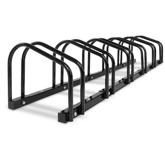 6 Bike Stand Rack, Floor Parking Storage (Black)
