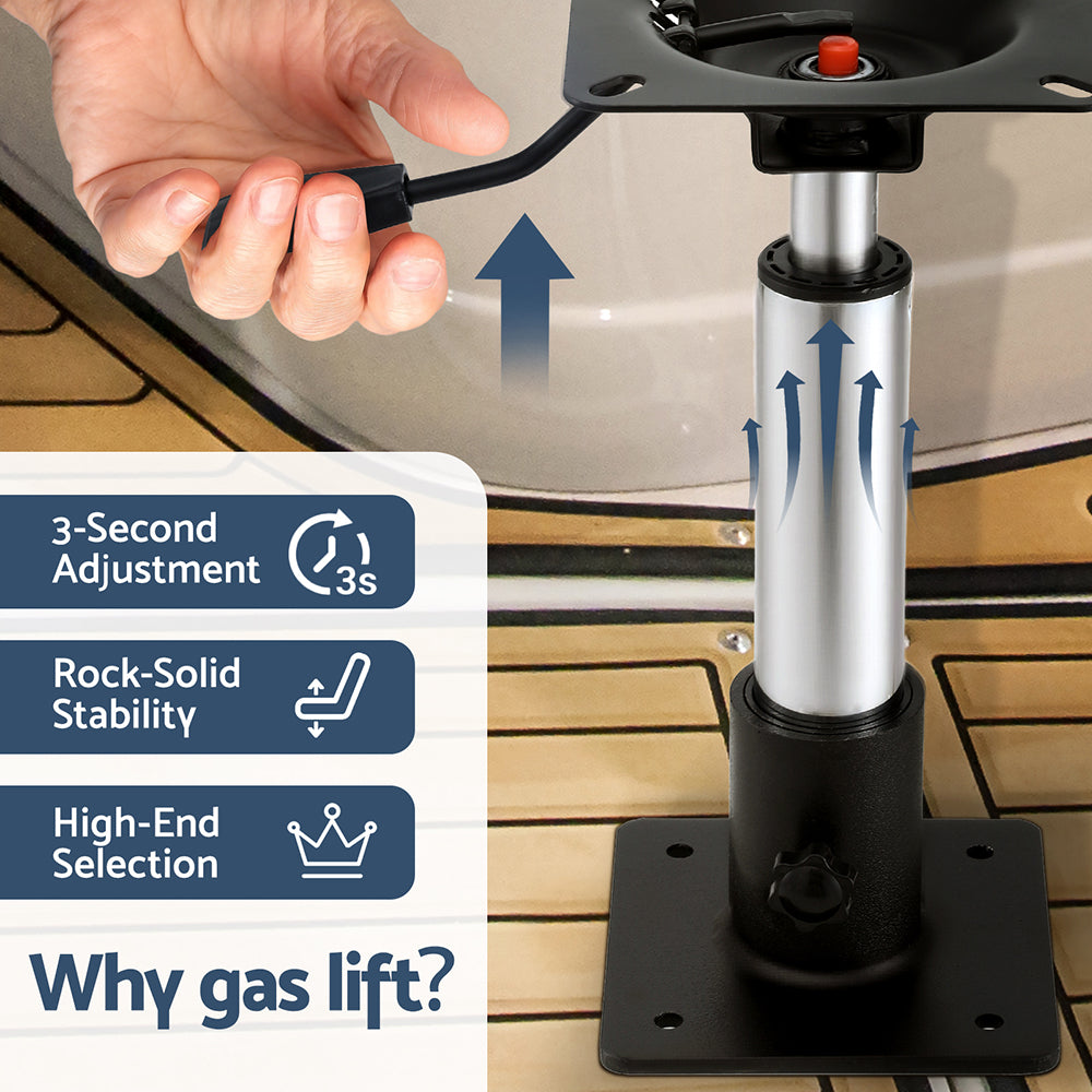 Adjustable Gas Lift Boat Seat Pedestal, 34-46cm
