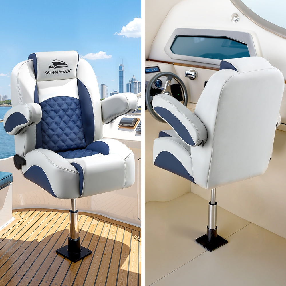 Adjustable Gas Lift Boat Seat Pedestal, 34-46cm