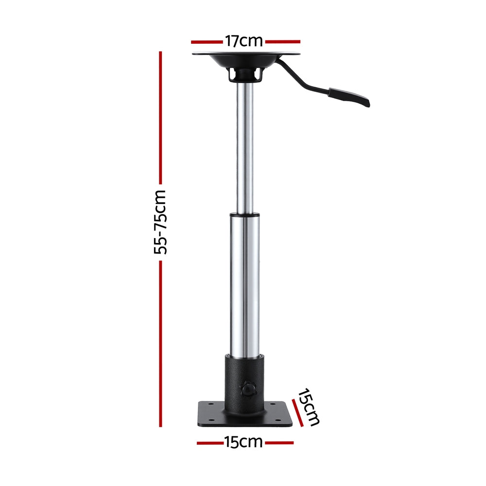 Adjustable Gas Lift Boat Seat Pedestal, 55-75cm