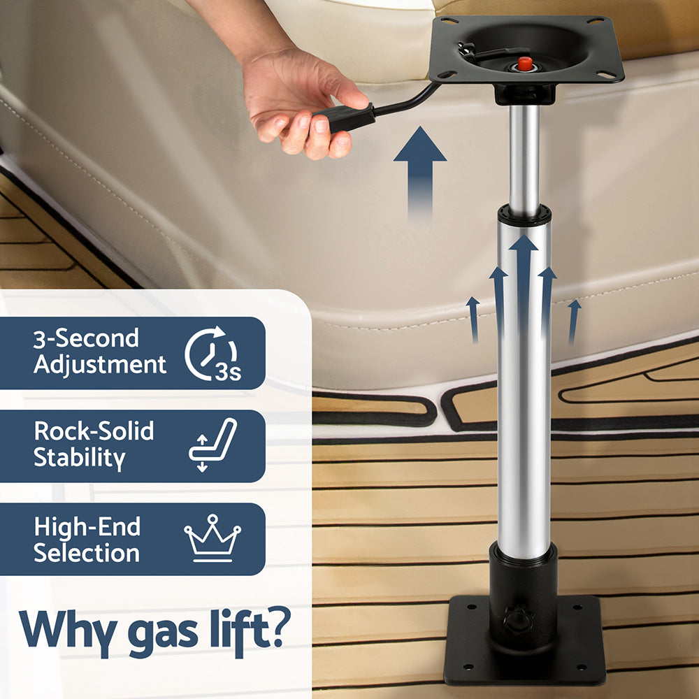 Adjustable Gas Lift Boat Seat Pedestal, 55-75cm